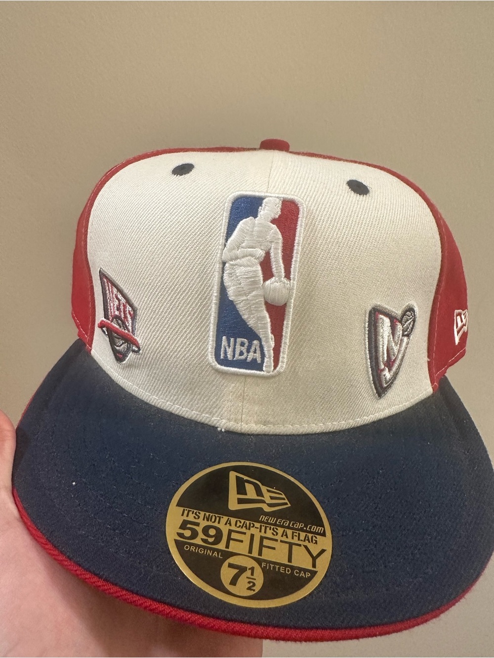 New Jersey nets vintage Fitted Cap 7 1/2 rare y2k